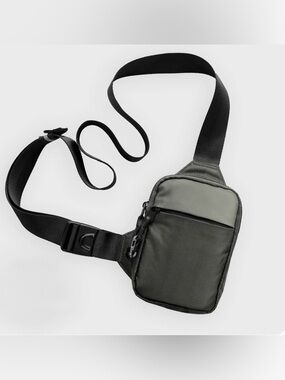 Unisex Crossbody Sling Bag - Olive Green